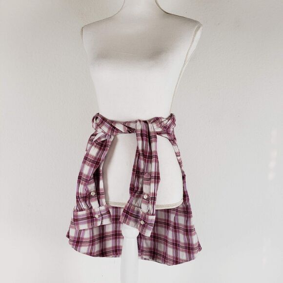 Eddie Bauer Shirt Womens SIZE S Red Plaid Button Down Long Sleeve Cotton Trendy - Picture 13 of 14